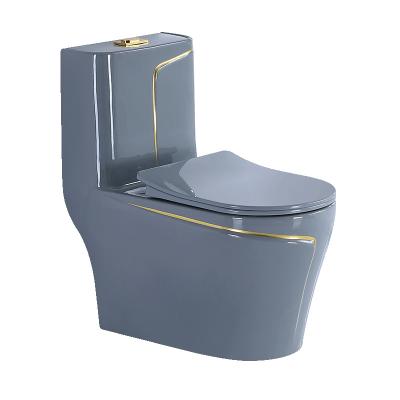 China Dual-Flush Luxury modern sanitary ware flush toilet toilet bathroom integrated toilet seat Colorful ceramics for sale