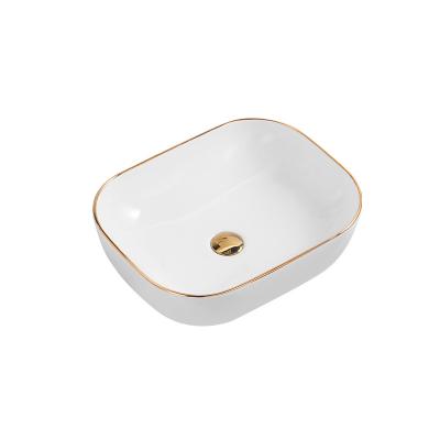 China Modern Factory wholesale high quality simple wash basin ceramic freestanding bathroom sink art basin for sale