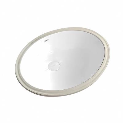 China Modern High-end villa modern simple white oval hand washing ceramic ceramic bottom bathroom sink wash basin for sale