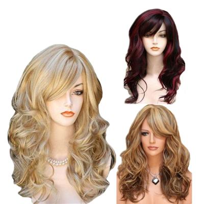 China Hot-selling Women Wigs Amazon FRENCH LOOP Synthetic Wigs Caps Extensions Frontal Hair for sale