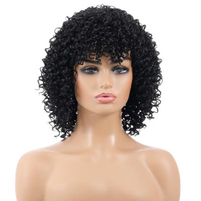 China Amazon Factory Curly Curly Hot Sales Black Woman With Short Hair Black Curly Hair for sale