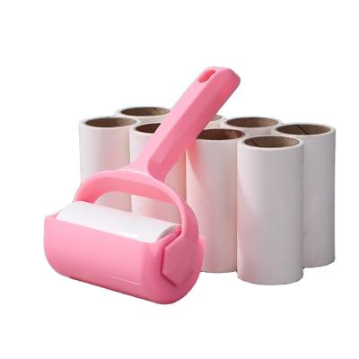 China Bestselling Manual Amazon Cat Hair Mini Small Pet Household Cleaning Sticky Fiber Roller Set for sale