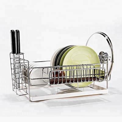 China New Design Stainless Steel Dish Drying Rack Kitchen Dish Drain Rack and Viable Vegetable Dish Rack Set for sale