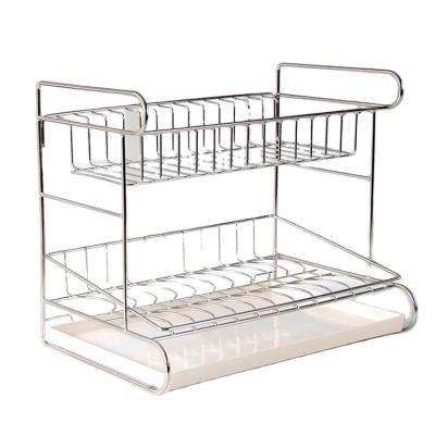 China Durable Rustproof Stainless Steel Kitchen Dish Organization Dish Drain Storage Racks Dish Sink Drainer Rack for sale