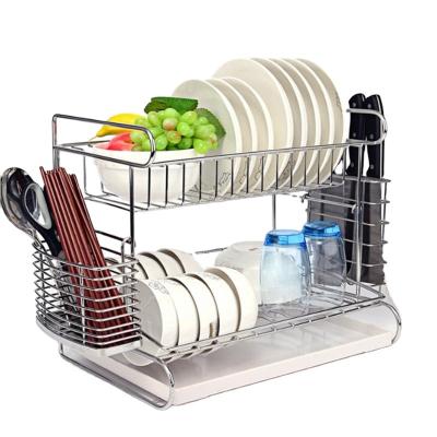 China Wholesale Stainless Steel Durable Antirust Dish Drainer Draining Racks Kitchen Dish Rack Vegetable and Fruit Dying Rack for sale