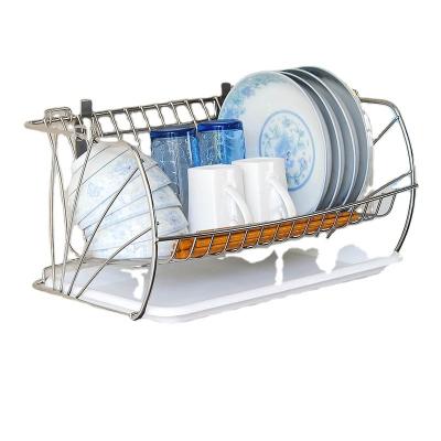 China Viable Wholesale Kitchen Wall Mount Drawer Basket Dish Draining Rack Wire Basket Storage Dish Rack for sale