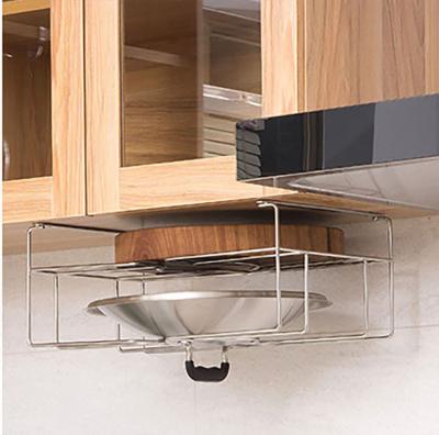 China Wholesale Viable Wall Mounted Wall Mounted Rack Holder Chopper Pot Cover Chopper Pot Cover Shelf Viable Cutting Board for sale