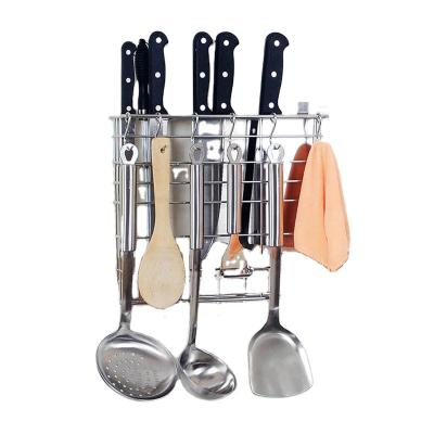 China Factory Direct Sale Viable Wall Mounted Kitchen Knife Holder Storage Rack Cookware Racks Cutting Board Holders for sale