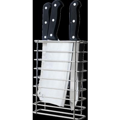 China Factory Supply Kitchen Accessories Metal Wire Knife Drying Storage Rack Kitchen Dish Racks Racks With Hooks for sale