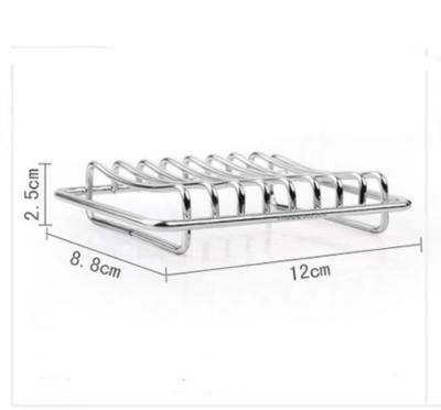 China Factory Wholesale Modern Bathroom Creative Simple Stainless Steel Metal Wire Soap Baskets Soap Rack Holders for sale