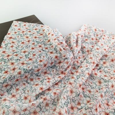 China Breathable Hot sale flower design printed chiffon fabric for sale