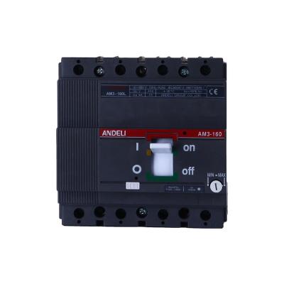 China Am3-160L-4300 Arc Fault Circuit Breaker MCCB 3p 4p 125A 160A AC DC AM3 for sale