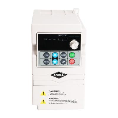 China ANDELI 50hz to 60hz 148*236*248mm vfd ADL100G 380V 0.75KW 1hp vfd frequency converter for sale