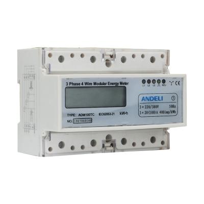 China ANDELI ADM100TC 20-100 KWH 3 phase digital energy meter ADM-100TC for sale