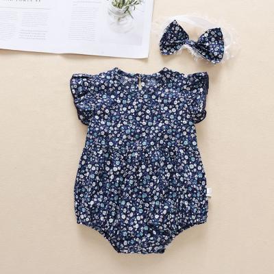 China Wholesale 100% Cotton Floral Romper Summer New Design Baby's Summer Style Wear Overalls Outdoor for sale