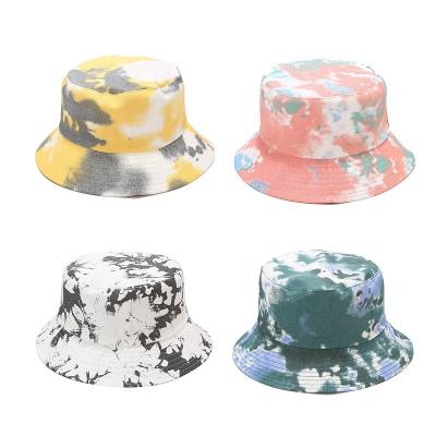 China breathable & Waterproof hats 2021 colorful Korean style gradient printing fisherman hat leisure travel sun basin hats wholesale for sale