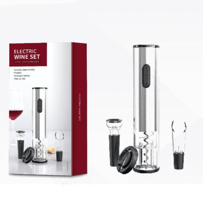 China Amazon Manual Hot Selling Wine Opener Set Automatic Wine Corkscrew Contains Aluminum Cutter Vacuum Stopper and Wine Aerator for sale