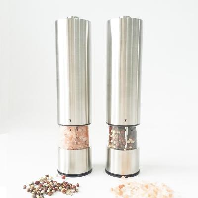 China Sustainable Electric Salt and Pepper Grinder Set Wholesale Battery Powered Pepper Mill Grinders for sale