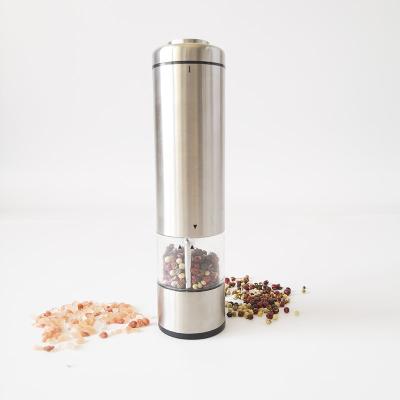 China Sustainable Household Stainless Steel Automatic Electric Salt and Pepper Grinder Set for sale