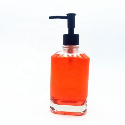 China Personal Care Shower Soap Dispenser Custom Cleaning Bottle Glass With Liquid Soap Bottle Pump Head for sale