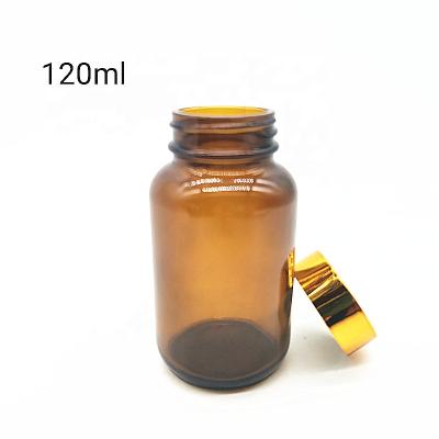 China Wholesale120ml Medicine Capsule Pill Bottle Kid Proof Amber Cap Screw Cap for sale