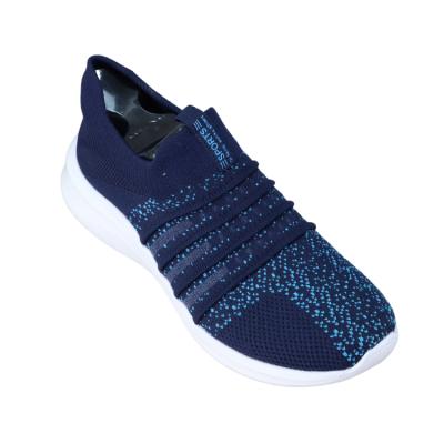 China Breathable Most Popular Knitted Shoe Socks Knitted Shoes For Men's Mesh Sneskers Breathable Comfortable Blue Gym Sports Running Shoes for sale