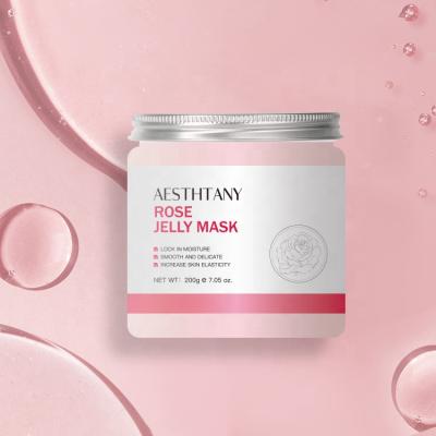 China Guangzhou Skin Care Of Moisturizing Jelly Mask Powder Clay Pink Facial Rose Jelly Mask For Face Moisturizing Cream for sale