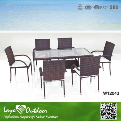 China Moisture - Proof 7 Piece Patio Dining Set Rattan Outdoor Furniture for sale