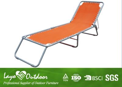 Chine Message publicitaire se pliant orange de chaise de plage de salon extérieur de cabriolet avec le diamètre 22mm de cadre en acier à vendre