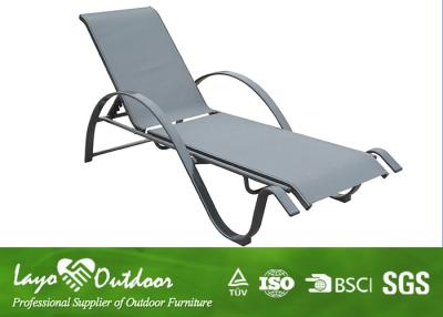 China Water Proof Lay Flat Beach Chair Indoor Chaise Lounge With Cushion for sale