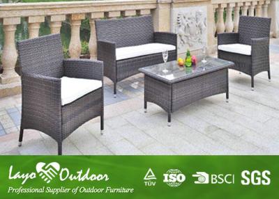 China Professional Rattan Sofa Patio Outdoor Furniture Small Table And Chairs Easy Cleaning for sale