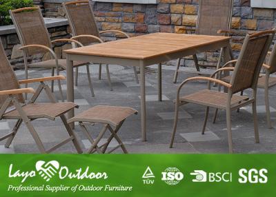 China All Weather Faux Wood Patio Furniture Water Proof Garden Furniture Wooden L160 X W90 X H75 for sale