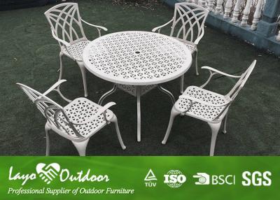 China With 20 Years Experience Factory Modern Design Patio Outdoor Furniture Casting Table And Chairs 5pcs Per Set for sale