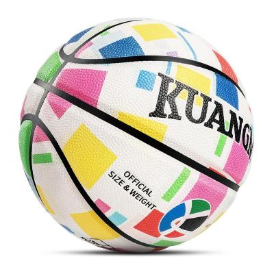 China Official Indoor Rubik's Cube Basketball Fantasy Streetball Game Ball Size 7 29.5 for sale