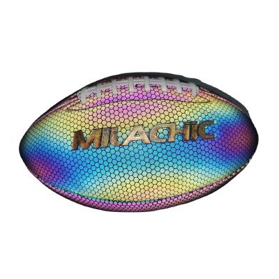 China Original Factory American Football Reflective Rugby Indoor Holographic Glowing Wholesale Price for sale