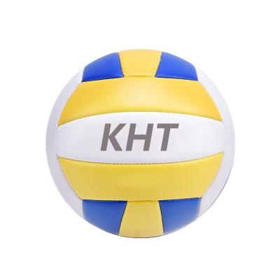 China Customized Logo Volleyball PU Indoor Soft Leather Volleyball For Official Game for sale