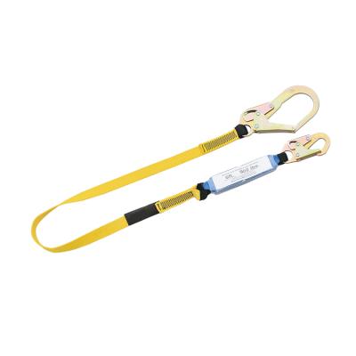 China Cheap Drop Protection Polyester Factory Price Electrical Safety Lanyard With Scaffolding Hook for sale