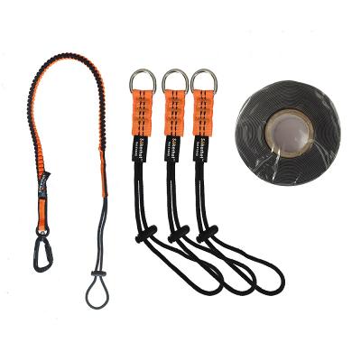 China High Quality Custom Safety Devices Tool Lanyard Flexible Tool Safety Lanyards With Carabiner for sale