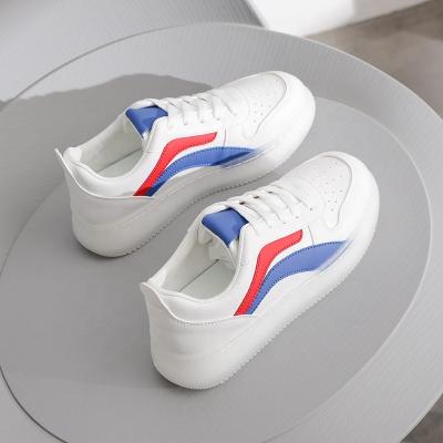 China Adult leather casual sneakers white sneakers walking fashion running shoes fashion canvas shoes sneakers thick-soled sneakers whol for sale