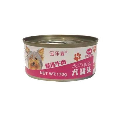 China Sustainable Wholesale Nutritional Pet Food Canned Beef for sale