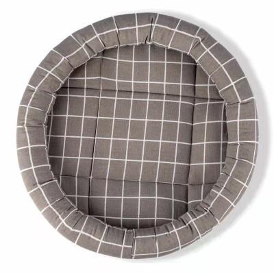 China Round Pet Bed Donut Pet Bed Mat Pad Indoor Breathable Removable Pet Blanket Washable for sale