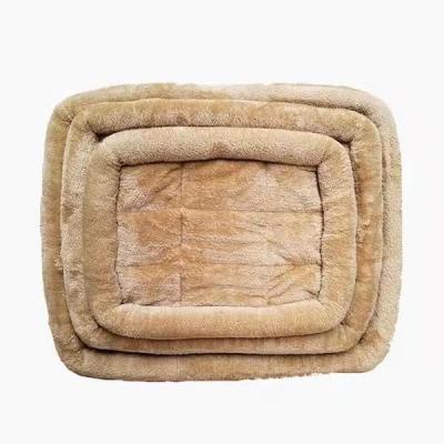 China Rectangle Breathable Plush Pet Bed Mat Cushion Fluffy Washable Plush Bed for Dogs and Cats for sale