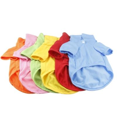 China Wholesale Viable Pet T-shirt Apparel With Solid Color Dog Cat Puppy Pet Clothes For Cute Dogs for sale