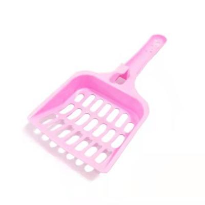 China Small Plastic Pet Scoop Cat Litter Scoop Portable Built-in Stored Cleaning Size Sand Shovel for sale