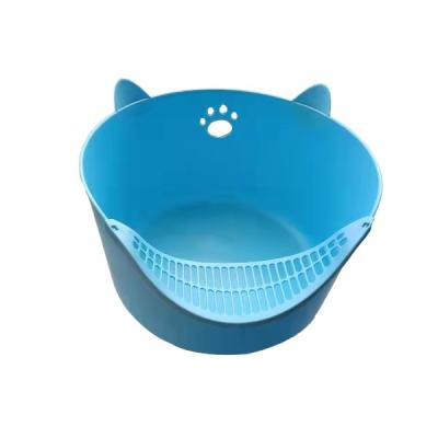 China Pet Stored Cat Toilet Litter Box Basin Smell Splash Proof Large Enclosed Carrying Space for sale