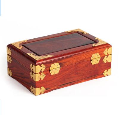 China Viable Chinese Rosewood Carving Acid Red High End Branch Pet Urn Mascot Wooden Box for sale