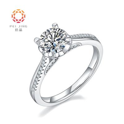 China Fashion wedding hpht diamond ring 1 carat 2ct 3ct carat 18k gold ring lab developed jewelry 1 carat hpht jewelry for sale