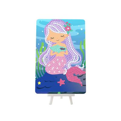 China Cartoon Diy Diamond Painting With Bracket Painting Handmade Environmental Protection Material Package For Children for sale