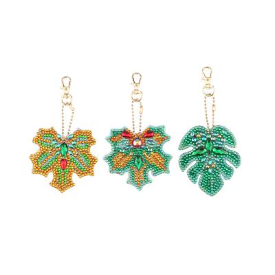 China 3PCS/Set American Style DIY Small Key Chain Pendant Maple Leaf for sale