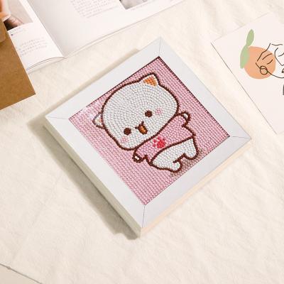 China Personalized Customization Good Selling Animals Dot Painting Kits Accessories of 5D DIY Art Craft Round Diamond Zodiac With Frame for sale